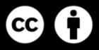 Creative Commons By Attribution Symbols. The Creative Commons symbol is "cc" in a circle. The By Attribution symbol is a graphic of a human in a circle.